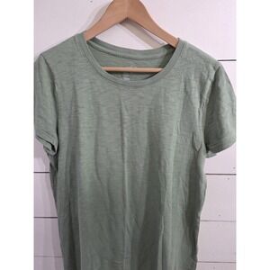Green Short Sleeve T-Shirt Dress Universal Thread Size Large EC